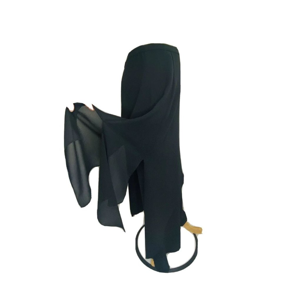 Adrianna Papell Womens Layered Pants Black Size 8 Dress Crepe Wide Stretch $149 - Picture 6 of 12